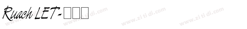 Ruach LET字体转换